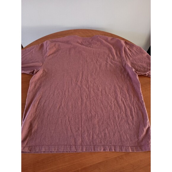 Carhartt Shirt Mens XL Maroon Short Sleeve Crew Neck Original Fit Cotton Logo - Picture 6 of 7